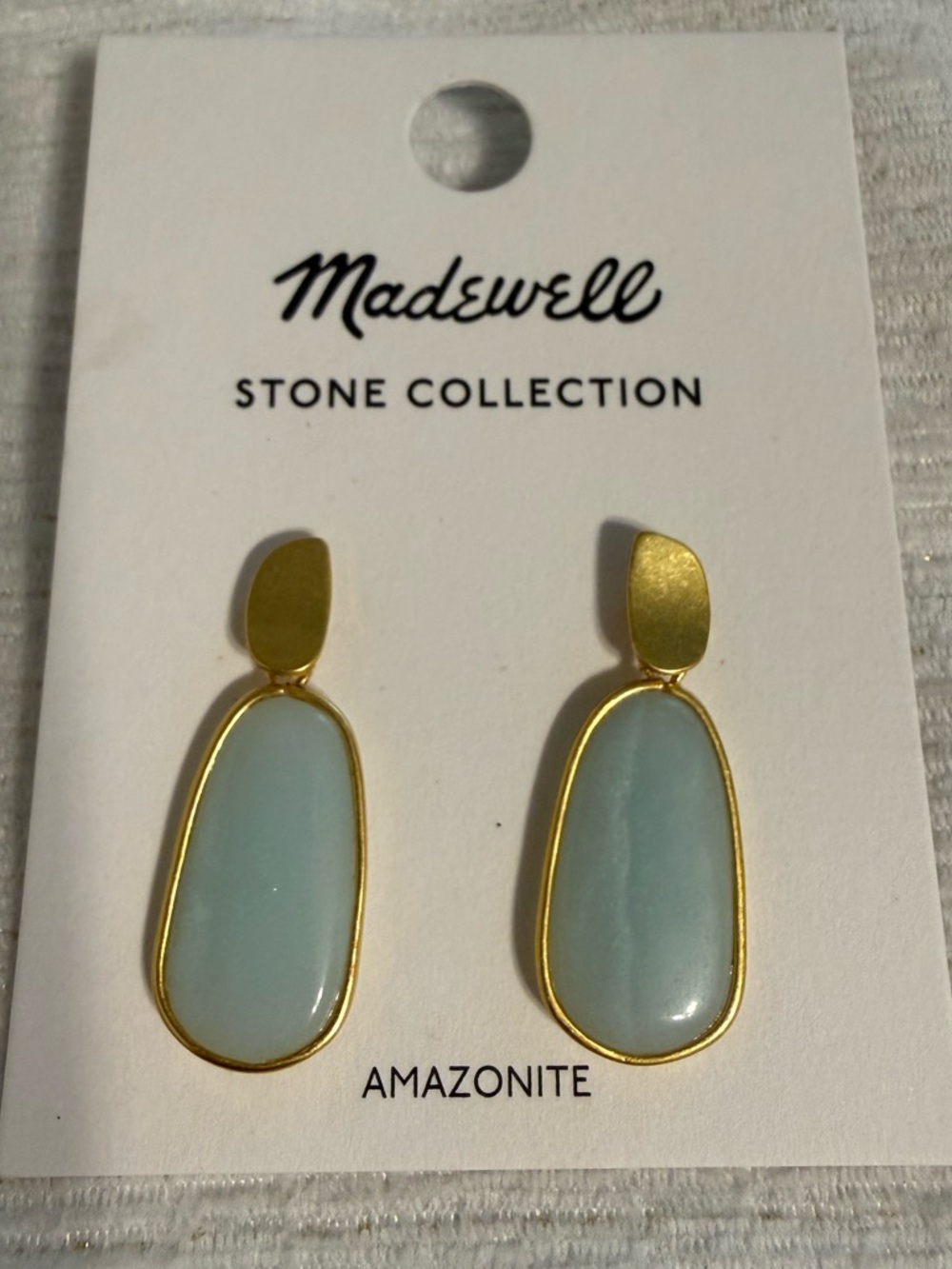 NWT Madewell Anais Drop Earrings in Amazonite